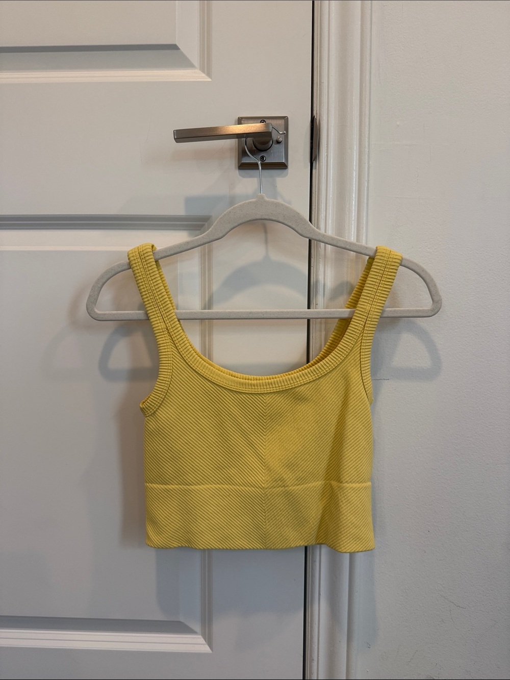 Nikibiki Yellow Ribbed Crop Tank